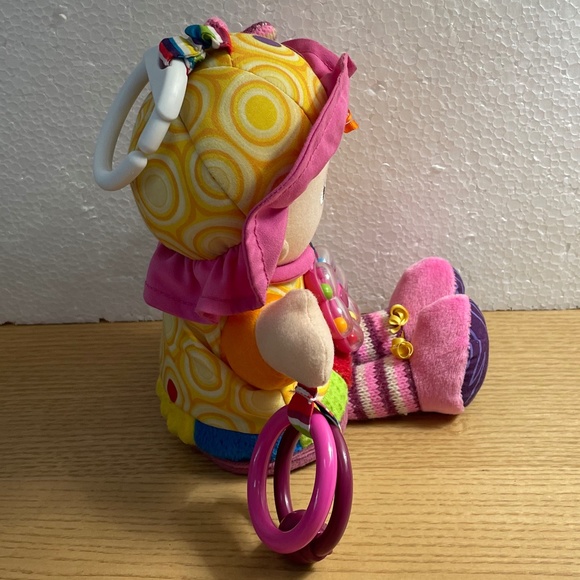 Lamaze Tomy Plush Baby Doll Red Hair Ginger Rattle Sensory Crinkle Learning Toy - Picture 4 of 13